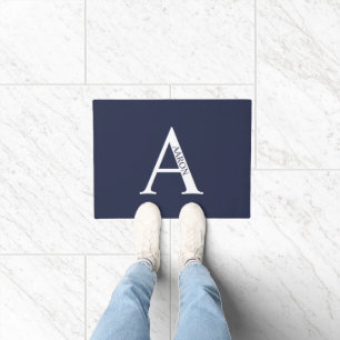 Felpudo Monograma y nombre personalizados Doormat