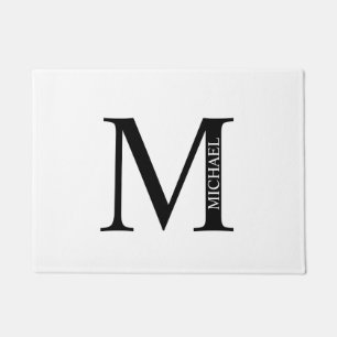 Felpudo Monograma y nombre personalizados Doormat