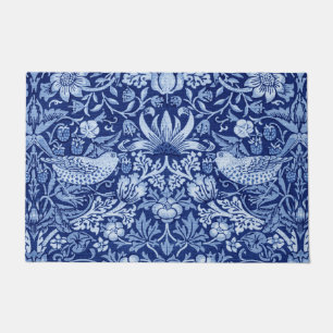 Felpudo Monotona azul de fresa, William Morris