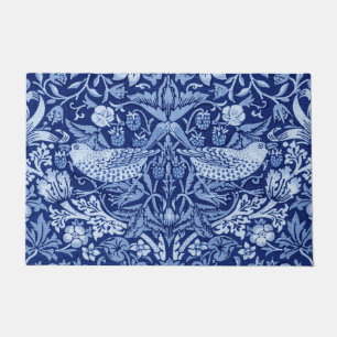 Felpudo Monotona azul de fresa, William Morris