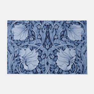 Felpudo Monotona azul impernel. William Morris