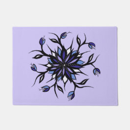 Felpudo Monstruos Y Dientes De Mandala Con Flores Góticas