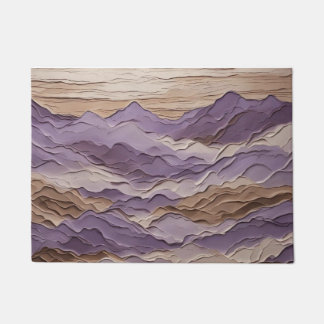 Felpudo Montaña mística morada y marrón