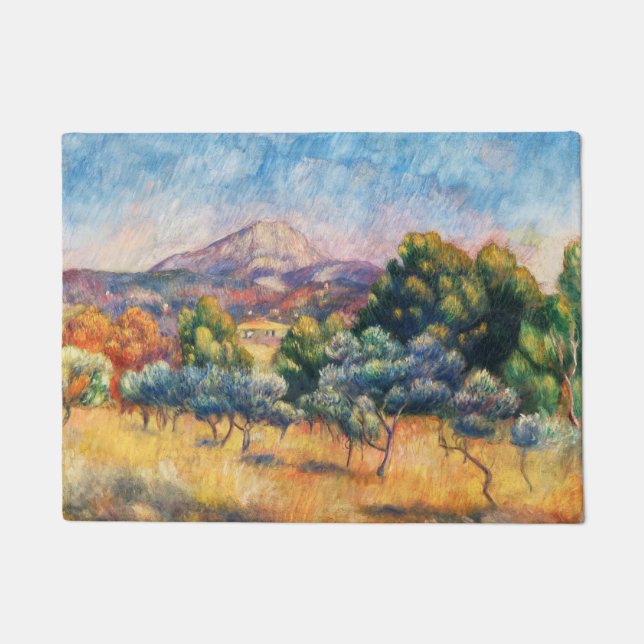 Felpudo Montaña Sainte-Victoire Paysage por Renoir (Anverso)