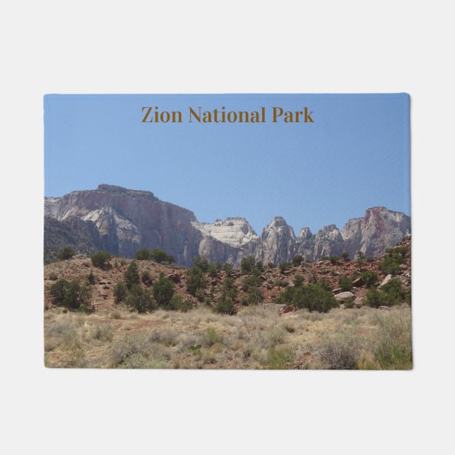 Felpudo Montañas del Parque Nacional de Zion Doormat (Anverso)