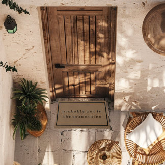 Felpudo Montañas excursionando a divertida naturaleza Pers