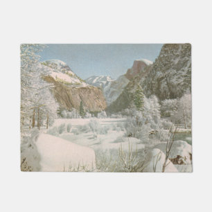 Felpudo Montañas Navidades de vacaciones de invierno con n