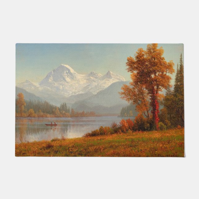 Felpudo Monte Baker, Washington, arte refinado, (Anverso)