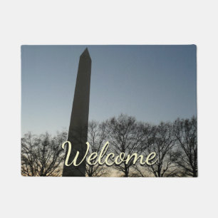 Felpudo Monumento a Washington en el paisaje invernal II