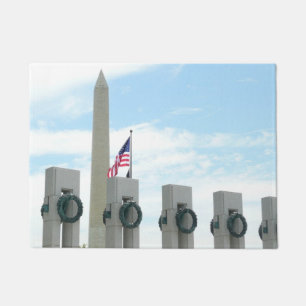 Felpudo Monumento a Washington y Memorial de la Segunda Gu