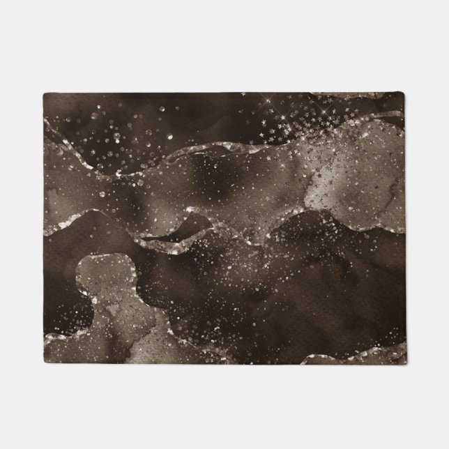 Felpudo Moody Agate | Café Brown Golden Bronze Taupe (Anverso)