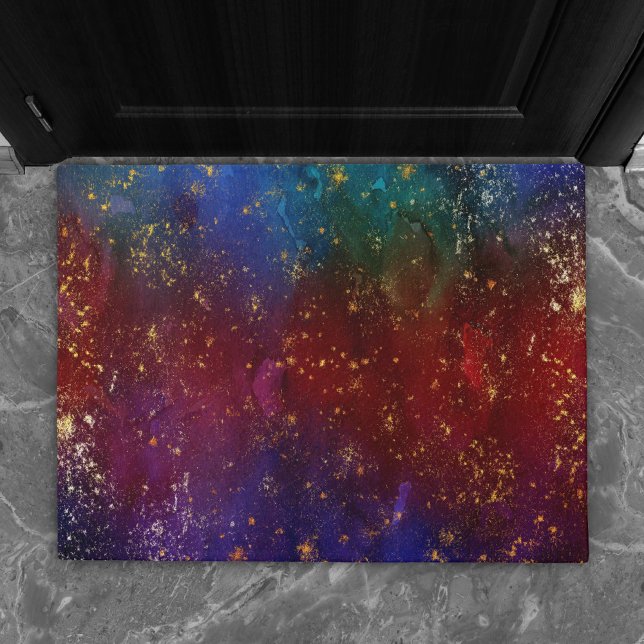 Felpudo Moody Ombre | Psicodelia Grunge Gold Stardust (Subido por el creador)