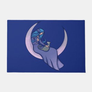 Felpudo Moon Witch MoonChild Pagan Wicca Art