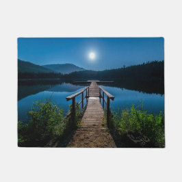 Felpudo Moonlit Lake Dock Scenic Rug
