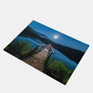 Felpudo Moonlit Lake Dock Scenic Rug