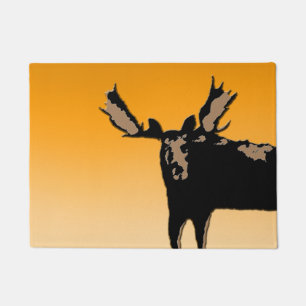 Felpudo Moose al atardecer - Original Wildlife Art