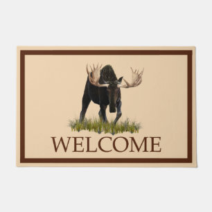 Felpudo Moose del toro cargador - Bienvenida