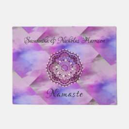 Felpudo Morado Mandala Monograma Namaste Elegante