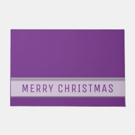 Felpudo Morado moderno de Feliz Navidad