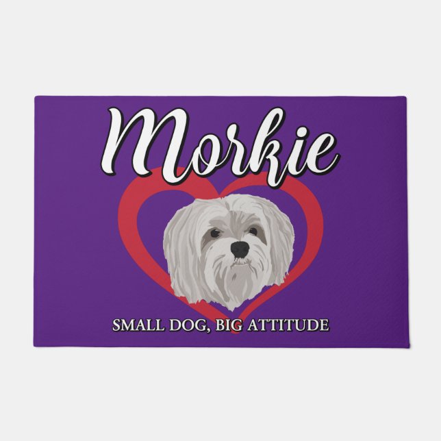 Felpudo Morkie - Perro Pequeño, Gran Actitud - 3 (Anverso)
