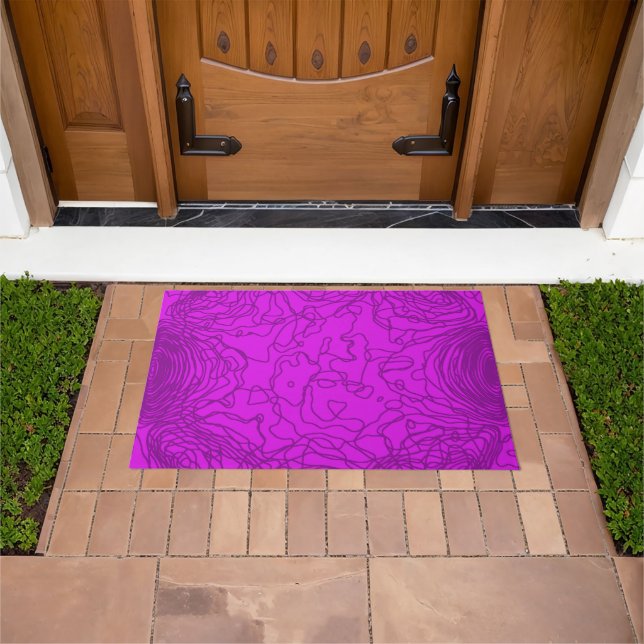 Felpudo Morple Electric Violet Yarn Doormat (Exterior)