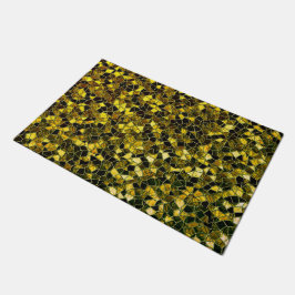 Felpudo Mosaico amarillo ocre oscuro, con manchas llamativ