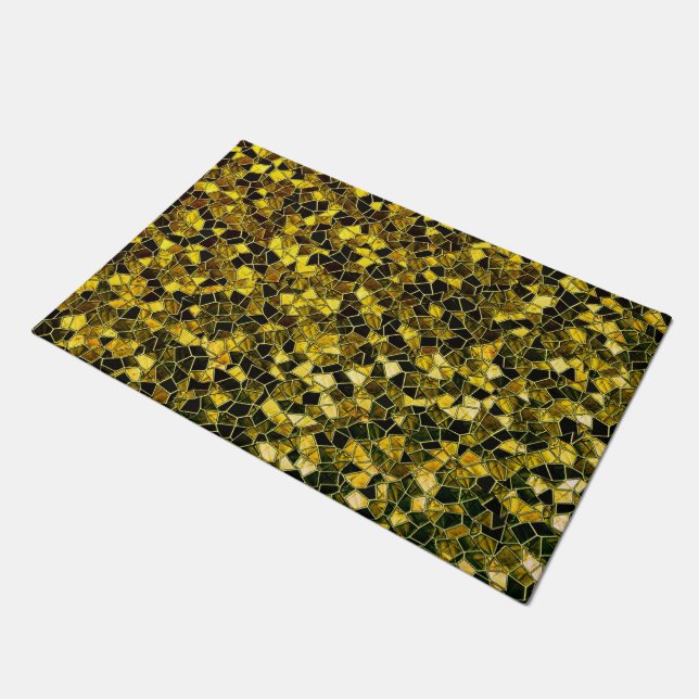 Felpudo Mosaico amarillo ocre oscuro, con manchas llamativ (Angular)