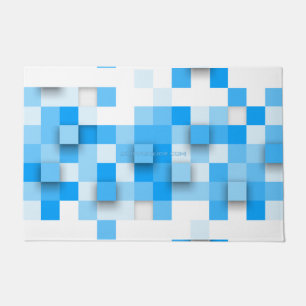 Felpudo mosaico de cuadros de SlipperyJoe moderno de tres-