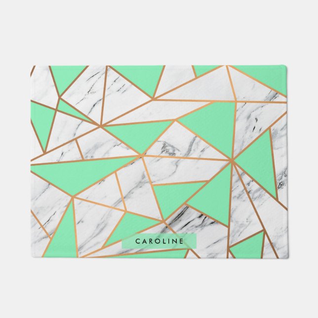 Felpudo Mosaico dorado de mármol (Anverso)