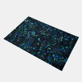 Felpudo Mosaico raro sobre fondo oscuro y brillo nebuloso