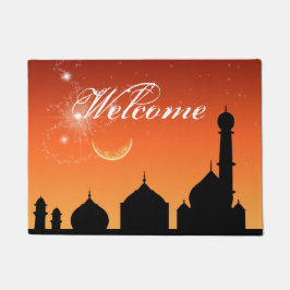 Felpudo Mosque Silhouette Evening Sky - Puerta Mat