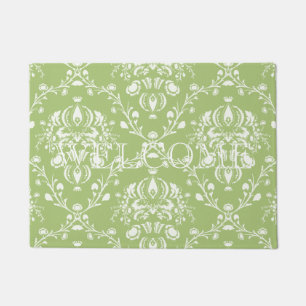 Felpudo Moss Green Damask