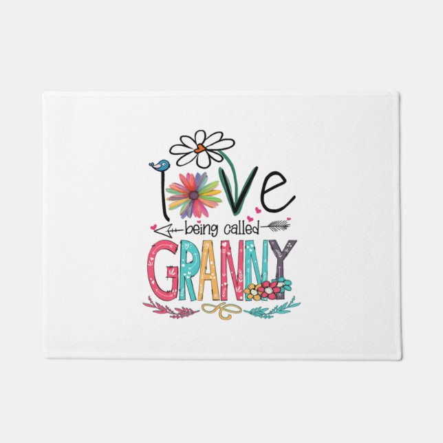 Felpudo Mother I Love Being Called Granny Sunflower Birth (Anverso)