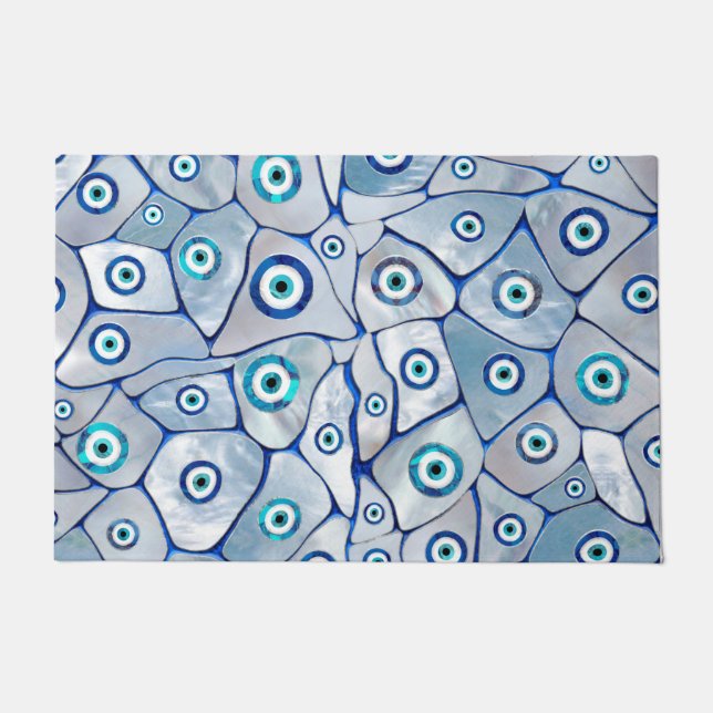 Felpudo Mother of pearl Evil Eye Pattern (Anverso)