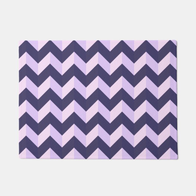 Felpudo Motif Chevron Violet (Anverso)