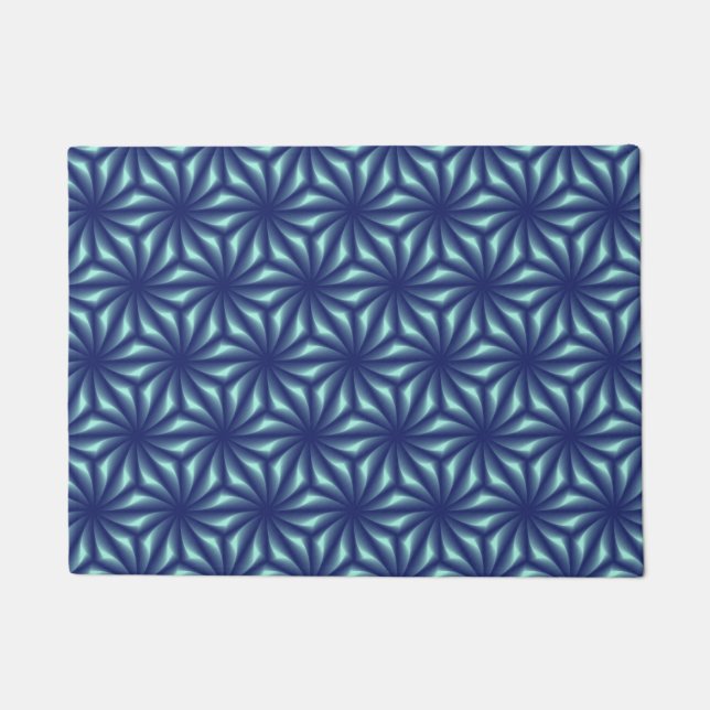 Felpudo Motif Fractale Bleu marine (Anverso)