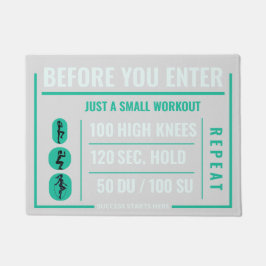 Felpudo Motivación de fitness empieza en la puerta