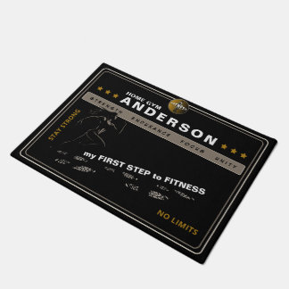 Felpudo Motivación de fitness personalizable para estudios