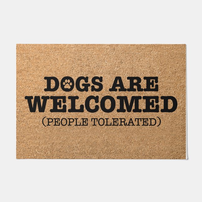 Felpudo Motivos de bienvenida únicos de mate de bienvenida (Anverso)