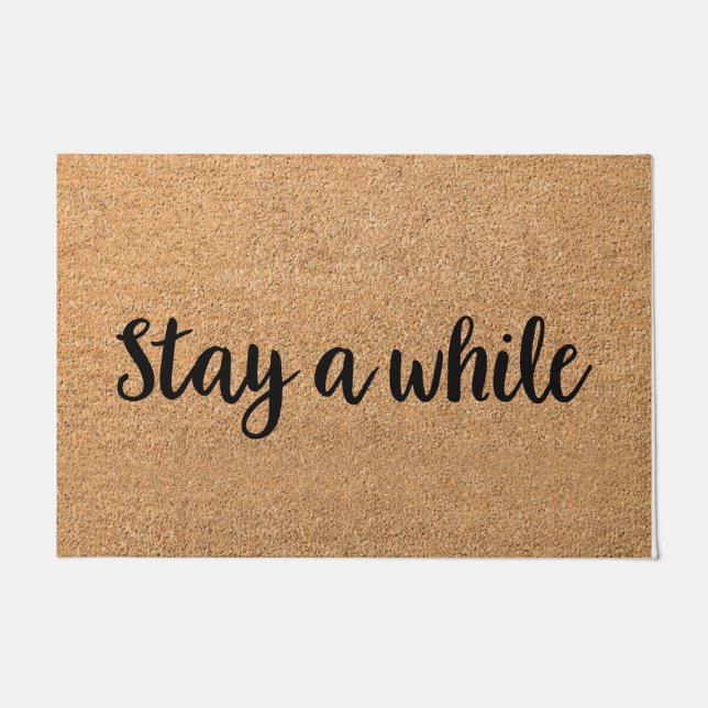 Felpudo Motivos de bienvenida únicos de mate de bienvenida (Anverso)