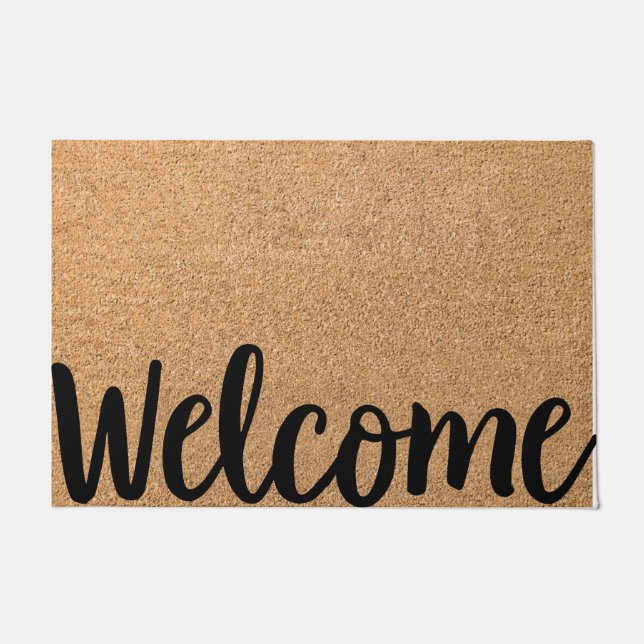 Felpudo Motivos de bienvenida únicos de mate de bienvenida (Anverso)