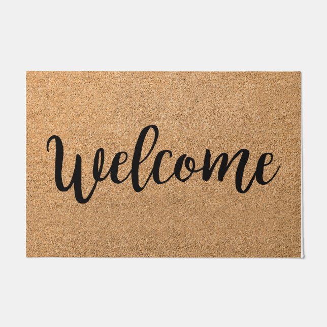 Felpudo Motivos de bienvenida únicos de mate de bienvenida (Anverso)