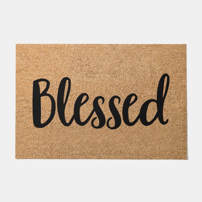 Felpudo Motivos de bienvenida únicos de mate de bienvenida (Anverso)