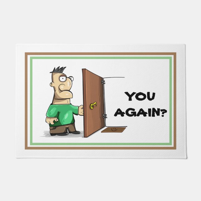 Felpudo Moto de bienvenida sarcástica y graciosa (Anverso)