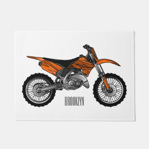 Felpudo Moto de cross dibujo animado de motocicleta todote