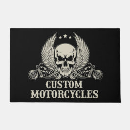 Felpudo Motocicletas Personalizado con calavera y biciclet