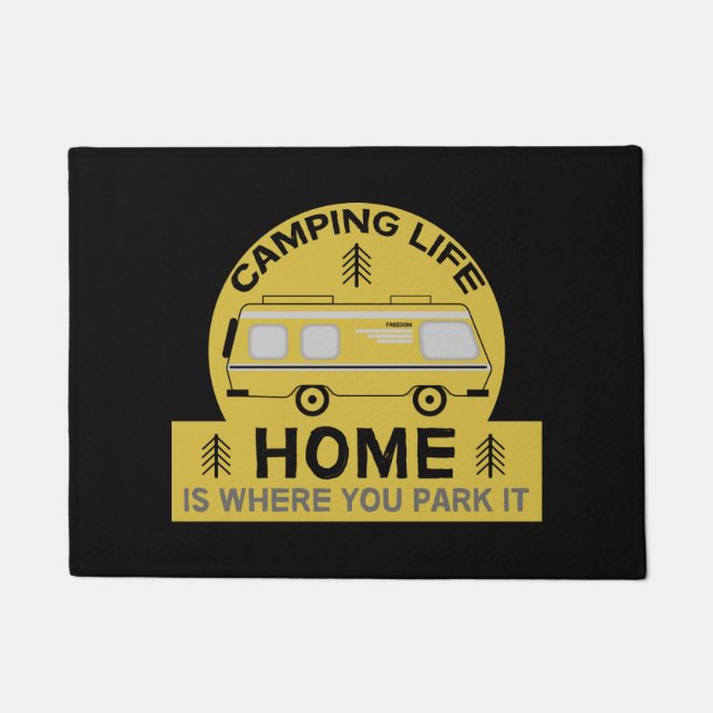Felpudo Motohogar | RV Motorhome | Camping Life Latte Mug (Anverso)
