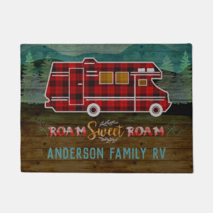 Felpudo Motorhome rv Camper Travel Van Rustic Personalized