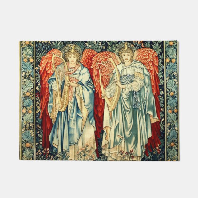 Felpudo Movimiento de Arte y Artesanía por Edward Burne Jo (Anverso)