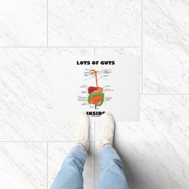 Felpudo Mucha Gente Dentro Del Humor Del Sistema Digestivo (Interior)